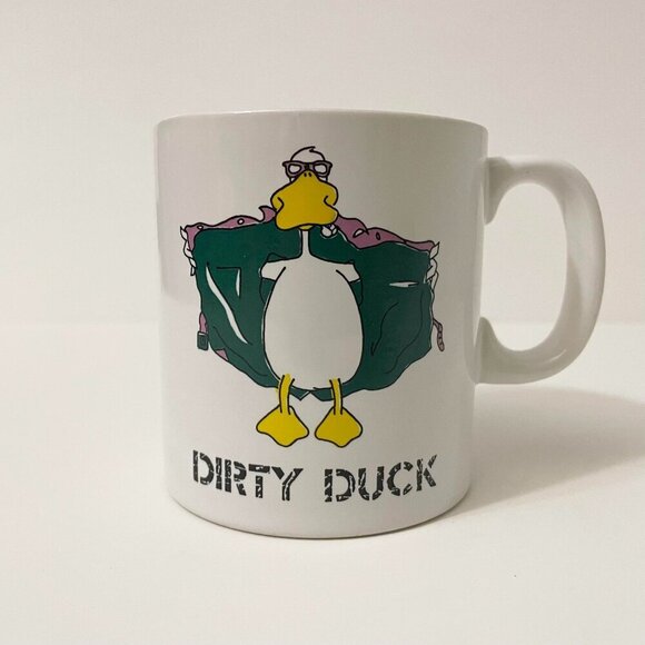 Vintage Dirty Duck Coffee Mug Cup Tea Funny Humor - Picture 1 of 16
